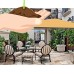 Shatex Triangle Sun Shade Sail with Macrame Wheat Top Outdoor Canopy Patio Lawn(8x8x8ft)   